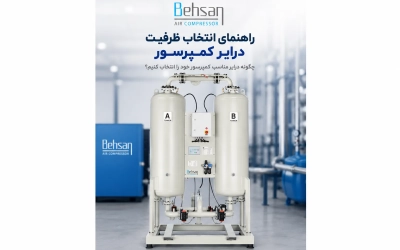 راهنمای انتخاب ظرفیت درایر کمپرسور